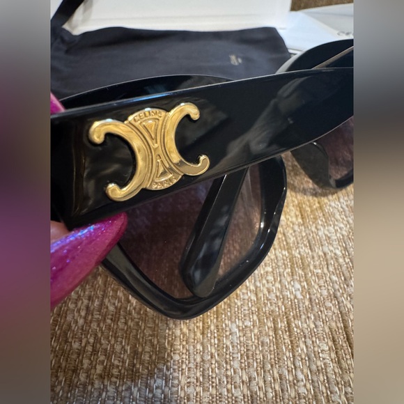 ❤️ Authentic Celine Triomphe Black Acetate Sunglasses shades ❤️ - Picture 6 of 13